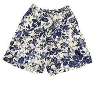 Lauren Ralph Lauren 100% Linen Flowy Floral Shorts Women’s 4 Cottage Prarie 90's